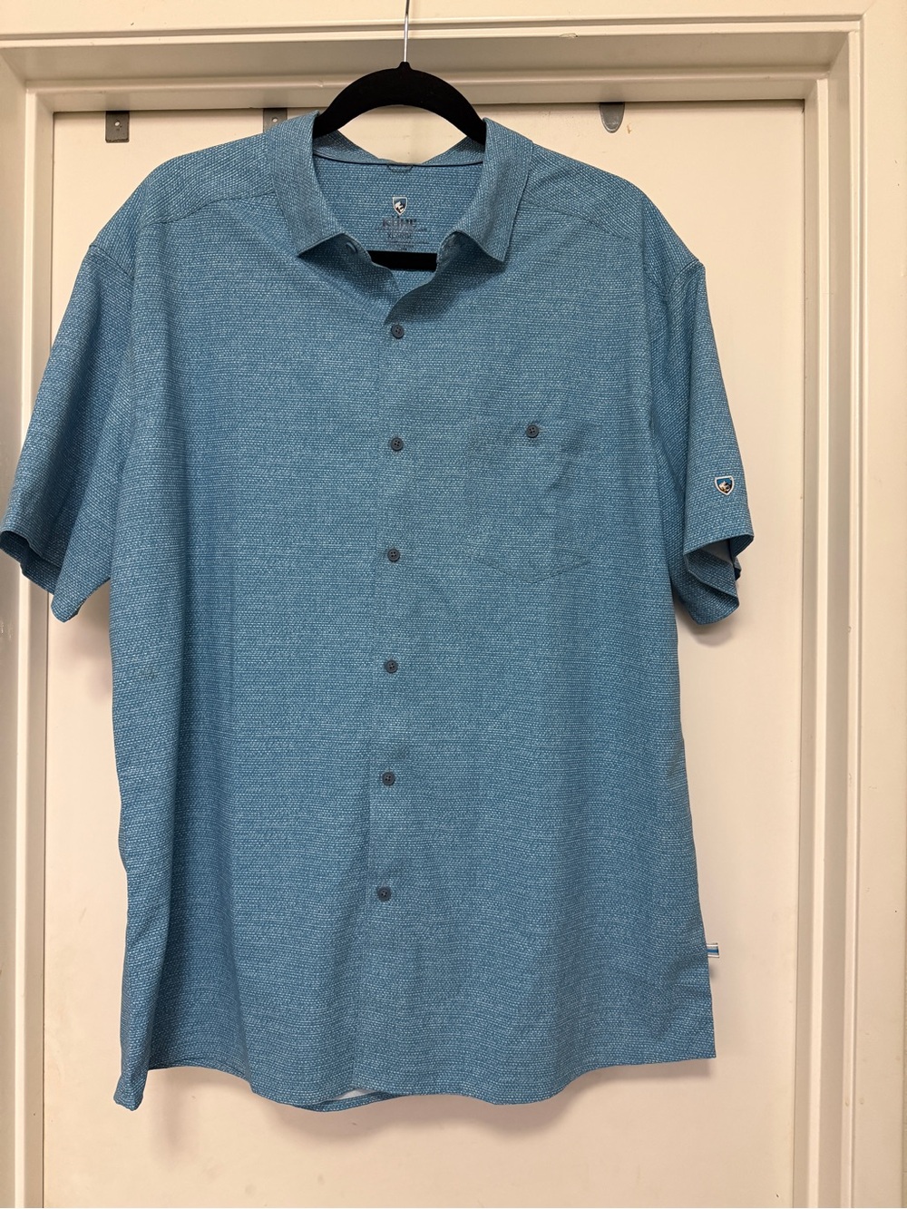 KUHL PERSUADR short sleeve - turquoise - lightweight button up - size XL